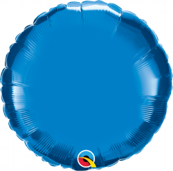 Folienballon rund blau sapphire